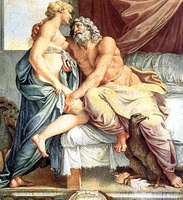 Júpiter y Juno, detalle de Los amores de los dioses[30]​ de Annibale Carracci, 1597-1608 (Galería Farnese, Palazzo Farnese).