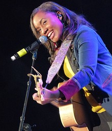 Grace performing at the Road Show at the Honda Center in 2014