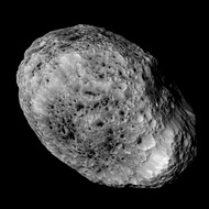 Hyperion – context view from 37,000 km (23,000 mi) (May 31, 2015)
