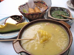 Ajiaco is one of the city's most representative dishes.