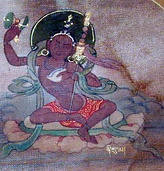 Clockwise from upper left: Naropa, Maitripa, Marpa Lotsawa and Niguma.