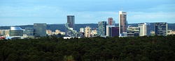 Modern Vilnius from a distance