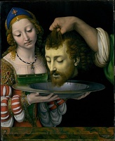 Salome receives the Head of St John the Baptist, 1506-7 - oil on panel; H. 57 cm, W. 47 cm, Metropolitan Museum of Art