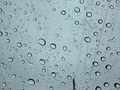 Water droplets on glass