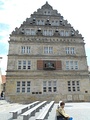 The Hochzeitshaus, the church's Glockenspiel plays the story of the Pied Piper of Hamelin