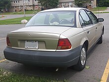 1996–1999 Saturn SL photographed in Sault Ste. Marie, Ontario, Canada