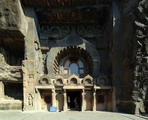 The Ajanta Caves, built under the patronage of the Vatsagulma branch of the Vakataka rulers.