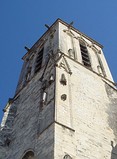 Left image: Remains of Reformation iconoclasm, Clocher Saint-Barthélémy, La Rochelle. Right image: Remains of iconoclasm, Eglise Saint-Sauveur, La Rochelle.