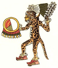 Jaguar warrior in the Aztec culture