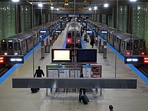 The Blue Line terminal at O'Hare International Airport