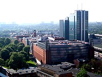 A view of Stary Browar from the 13th floor of Collegium Altum of the University of Economics