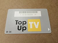 A Top Up TV viewing card