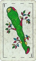 Ace of batons ("bastos") from a Spanish deck