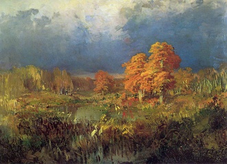 Болото в лесу. Осень Ф. А. Васильев, 1872—1873