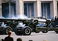 S-23s in traveling configuration towed with AT-T heavy artillery tractors on a May Day parade in Moscow, 1964.