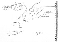 Luca antara and its surrounding areas (left to right): A map of Meridional India (Southern India); bearing a general resemblance to Mercator’s map of 1569. The South is at the top of the map. The same map rotated 180 degrees, redrawn by Armand Rainaud (1893).