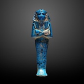 Ushabti; 1294–1279 BC; faience; height: 28.1 cm, width: 9.2 cm; Louvre