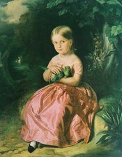 Princess Leopoldina of Brazil in pink gown (1853)