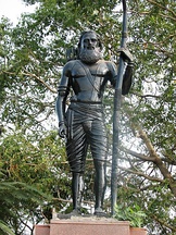 Alluri Sitarama Raju (left) and Komaram Bheem (right), the real-life Indian revolutionaries whose lives were fictionalised in the film