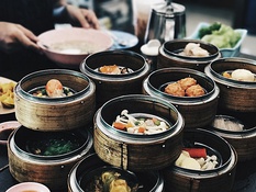 An assortment of Hong Kong dim sum delicacies