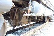 View of frame mounted traction motors