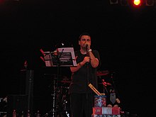 Singer Max Collini live in Cremona, Italy (2008)