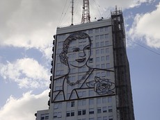 Mural de Evita en Buenos Aires