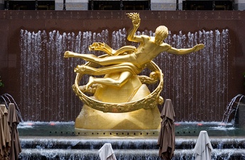 Statue of Prometheus by Paul Manship at Rockefeller Center (1934)