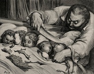 Gustave Doré: Illustration for Le Petit Poucet, 1862