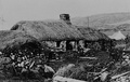 Welsh thatched longhouse, named Swtan, dating back to the 16th century. Anglesey, Wales