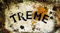 The Treme title card evolves with each season, to evoke the recovery of New Orleans. The season two title card (top image) appears against a molded backdrop and in season four (bottom image) it appears on a newly painted plastered white wall.