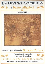 Theatrical posters for L'Inferno and Intolerance, often credited by cinema historians as the first art films.