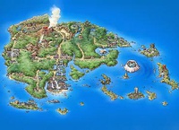 Ruby and Sapphire are set in the Hoenn region, designed to be similar to Japan's island of Kyushu if rotated 90°. (pictured below).