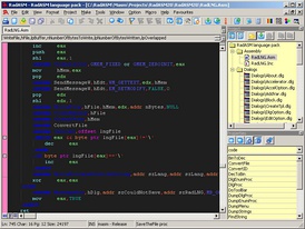 Скриншот программы RadASM