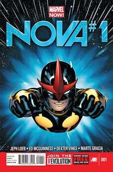 Нова на обложке Nova vol. 5 #1 (Апрель, 2013)