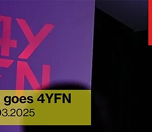 Schriftzug 4YFN und Logo Wirtschaftsagentur Wien inkl. Beschriftung Vienna goes 4YFN