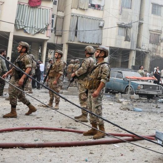 Article thumbnail: People and members of the military inspect the site of an Israeli strike in the southern suburbs of Beirut, Lebanon, September 20, 2024. REUTERS/Mohamed Azakir