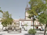 Imagen de la Plaza de España de Menasalbas, en la provincia de Toledo.