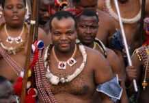 Le roi Mswati III