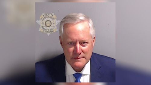 Booking shot of Mark Meadows at the Fulton County Jail on Aug. 24, 2023. (Fulton County Sheriff's Office)