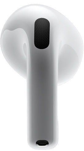 Vue montrant l’arrière des AirPods 4.