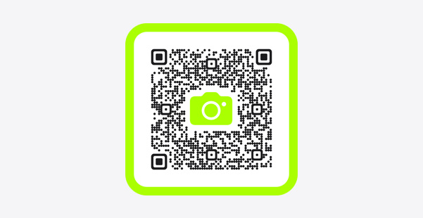 صورة رمز QR مع رابط لفتح تطبيق اللياقة