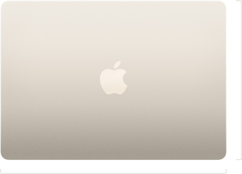 MacBook Air 13-inch exterior, closed, Apple logo centered