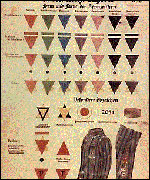 Chart showing concentration camp badges
