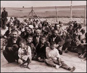Roma gypsies in concentration camp
