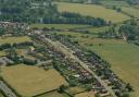 Aerial view of the village of Wortwell by Angela Sharpe