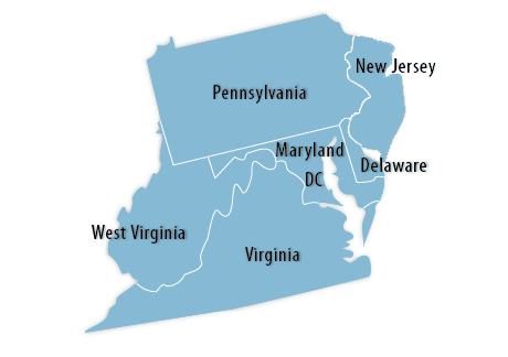 Mid-Atlantic Area Map