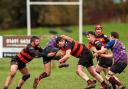 Action from Oswestry's clash with Clee Hill. Picture by Nick Evans-Jones.