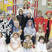 Cast members from Llangedwyn Primary Schools productions.