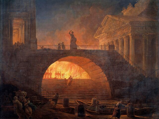 В Риме вспыхнул страшный пожар